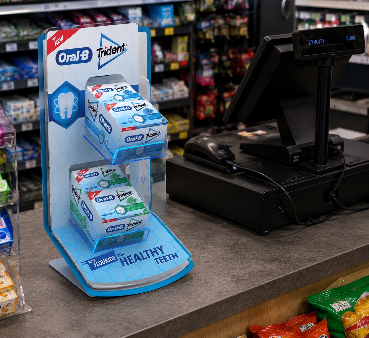 Kiosk & Convenience — Counter Display · Oral-B · Trident