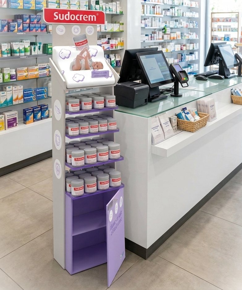 Pharmacy — Floor Stand · Sudocrem